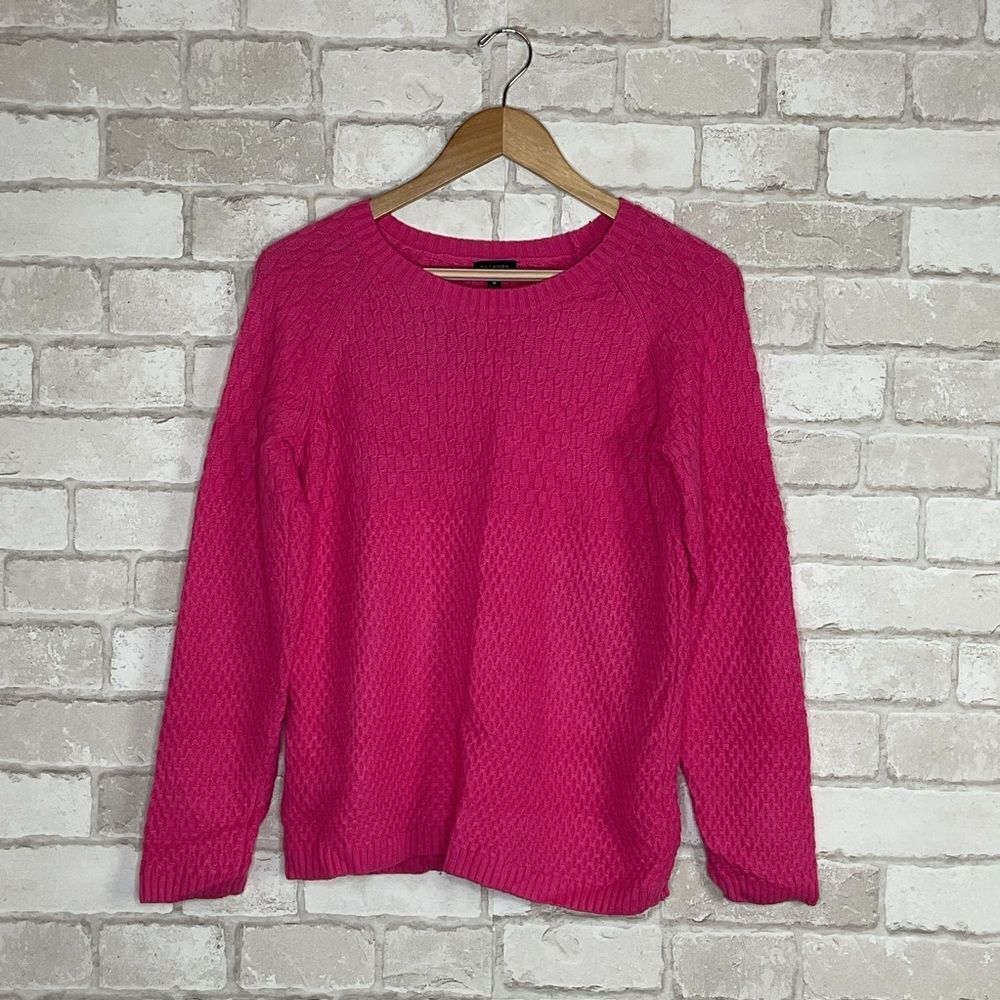Talbots Lambswool Blend Pink Knit Sweater Size M